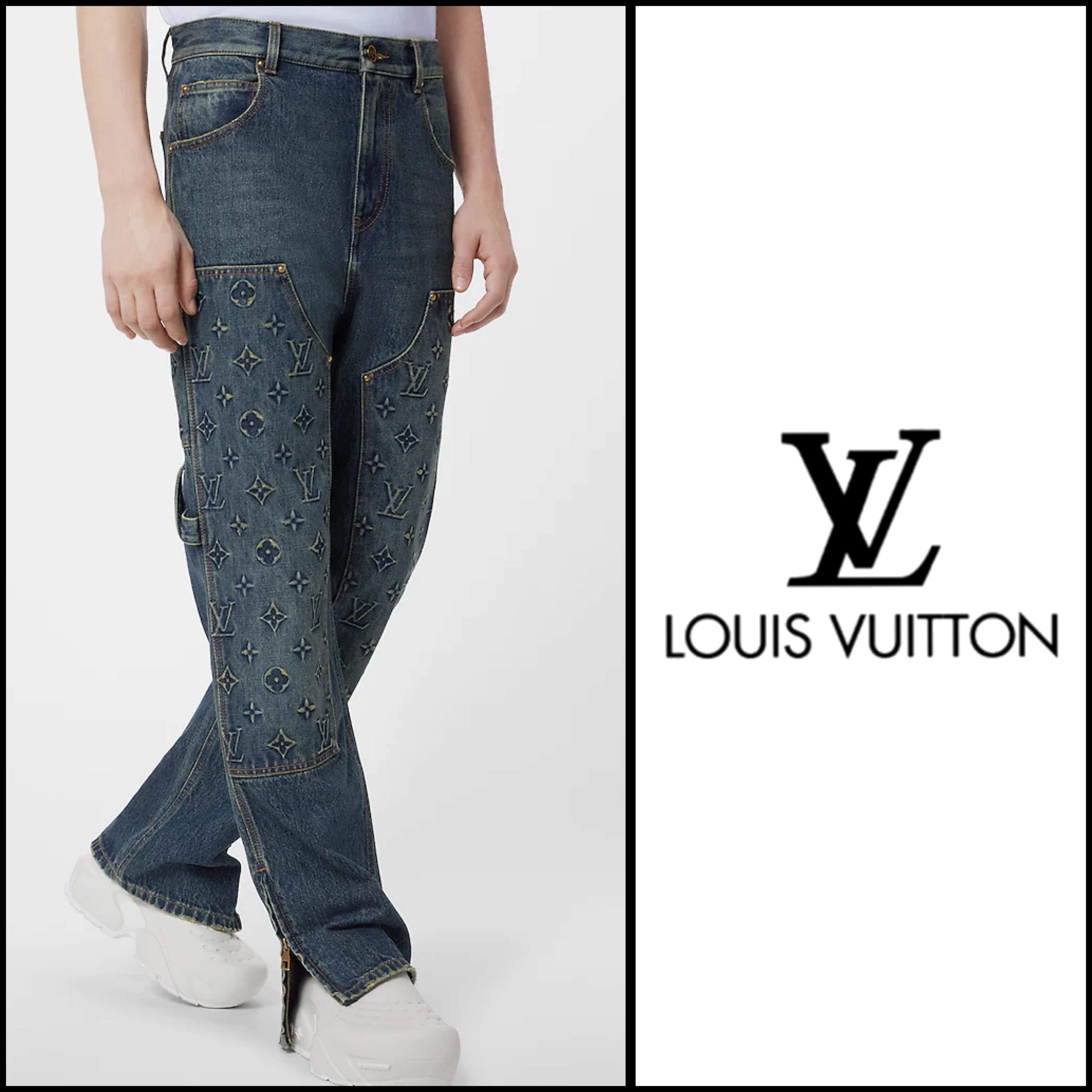 2023AW☆即納！【LV ルイヴィトン】デニム カーペンターパンツ (Louis