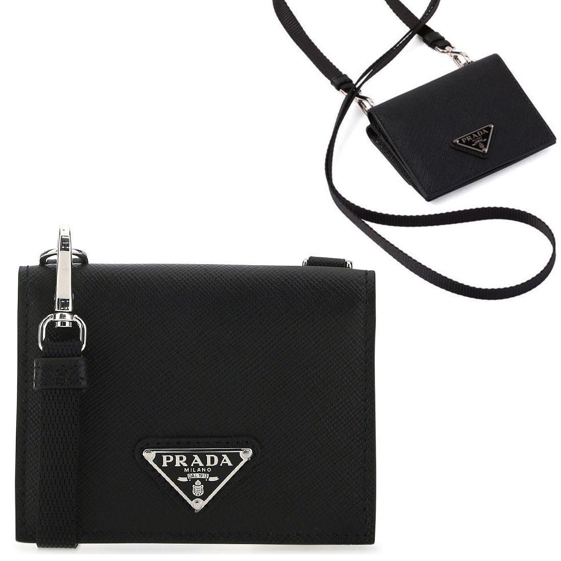 極美品 箱・カード付き PRADA プラダ 6連キーケース サフィアーノ 茶