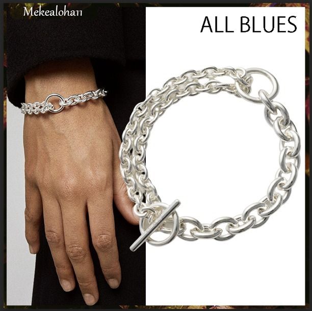 ALL BLUES☆Double thick ブレスレット シルバー【関税送料込】 (All