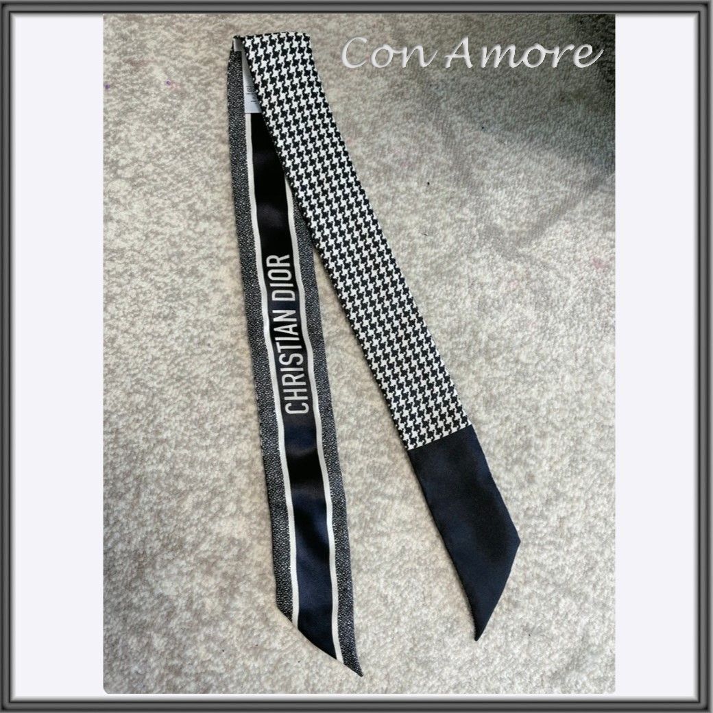 Dior ミッツァ 千鳥格子柄 DIOR ミッツァ スカーフ 千鳥柄