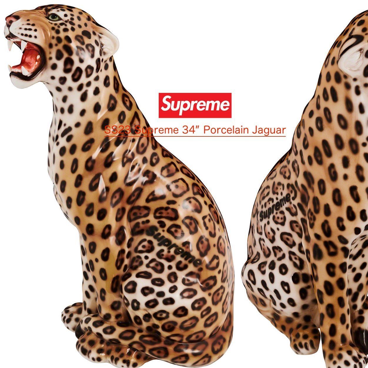 SS23 Supreme 34″ Porcelain Jaguar - セラミック ジャガー陶器