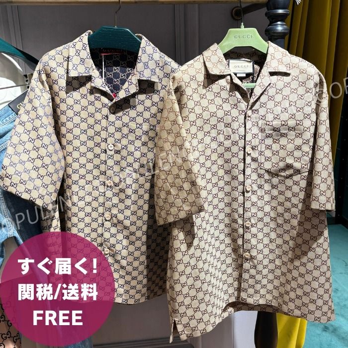 すぐ届く Gucci グッチ GG リネン シャツ セットアップ可 (GUCCI