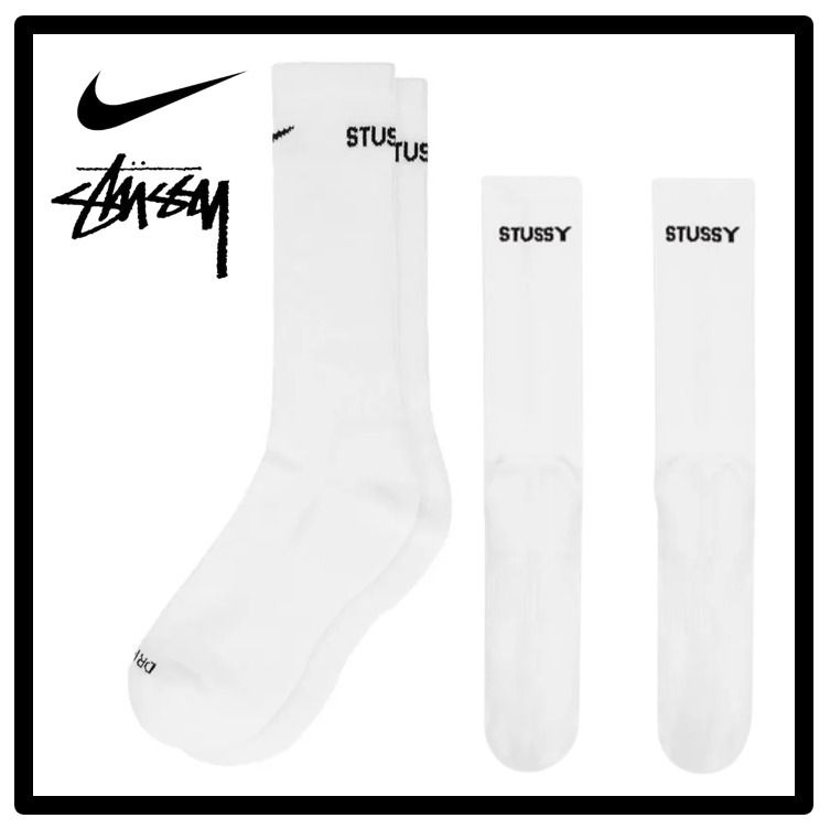 ☆送料・関税込☆Stussy☆STUSSY & NIKE DRI-FIT CREW SOCKS☆ (STUSSY