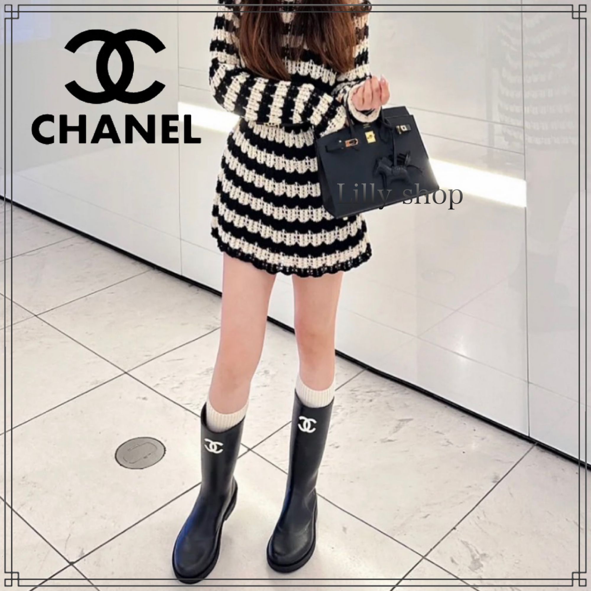 chanel レインシューズ