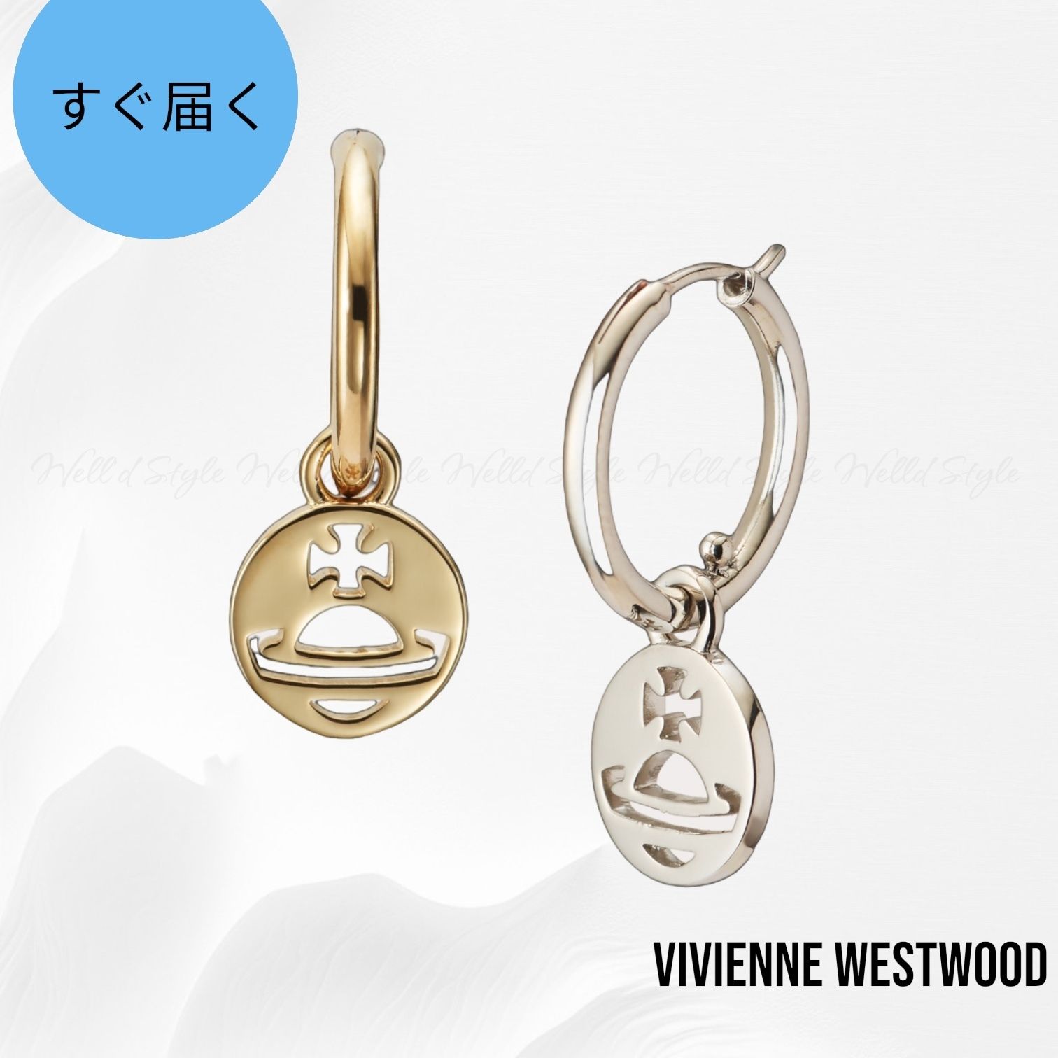 すぐ届く【Vivienne Westwood】 MAN DARIO シングルフープピアス
