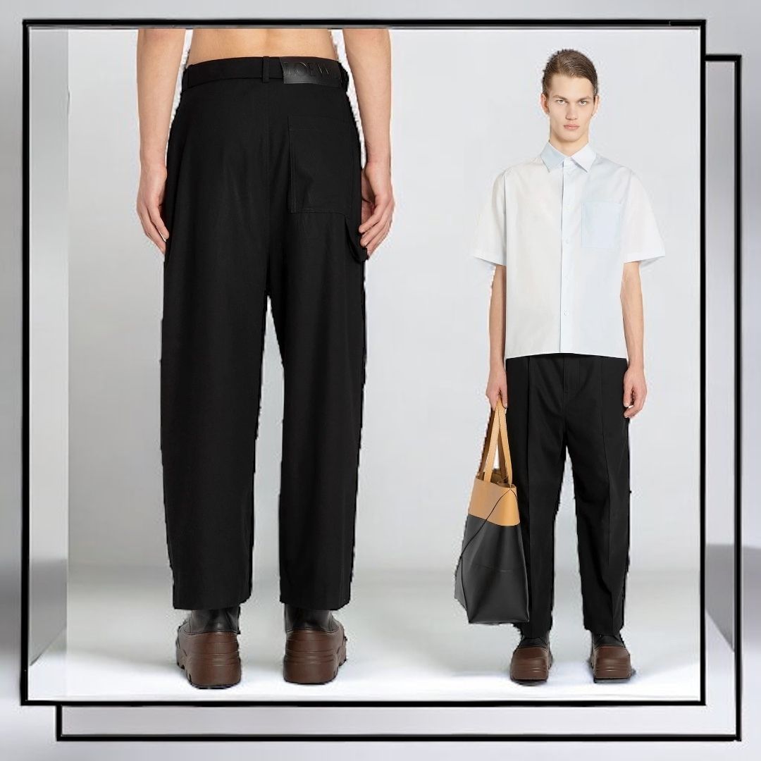 国内発】LOEWE ロエベ ロークロッチ コットン パンツ (LOEWE