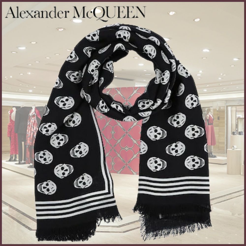 Alexander McQueen スカル柄バンダナ ビッグ スカーフ Alexander