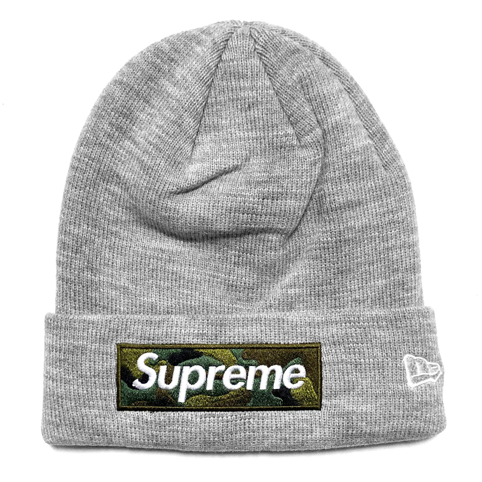 Supreme ニット帽 グレー ロゴ入り 【公式通販】