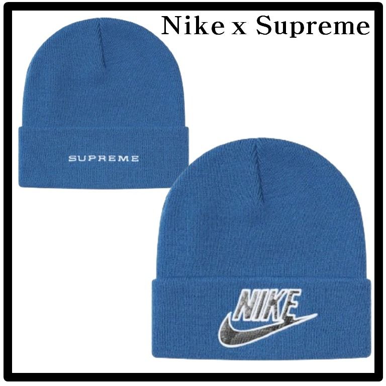☆送料・関税込☆Supreme x Nike Snakeskin Beanie Blue☆ (Nike