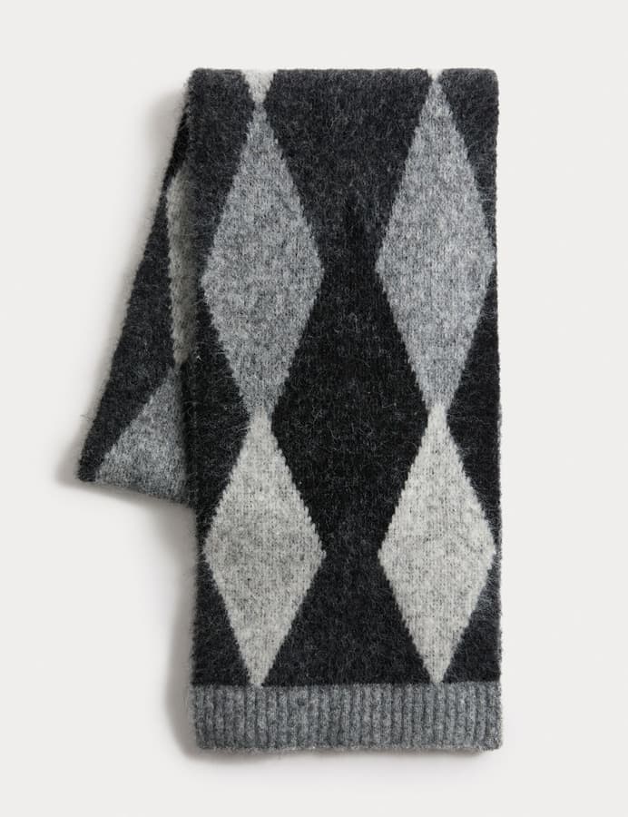 ジェシー24AW M/Shaggy Argyle muffler ジェシー様専用24AW M/Shaggy