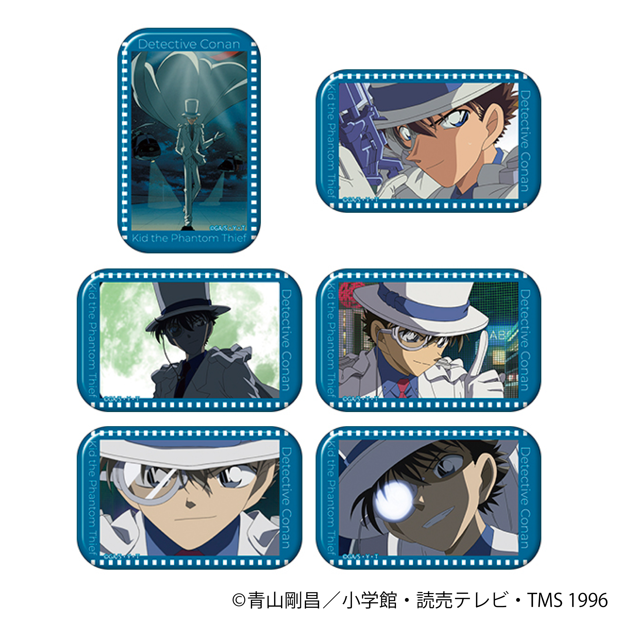 名探偵コナン_スクエア缶バッジコレクション／怪盗キッド 【BOX／6