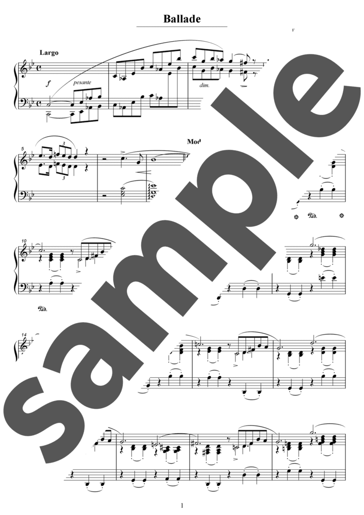 ピアノ楽譜】ノクターン第3番 ロ長調 / F.Chopin（ソロ / 上級）