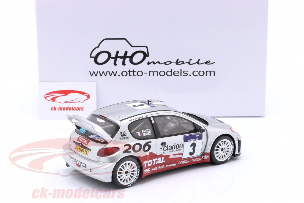 Ottomobile 1:18 Peugeot 206 WRC #3 勝者 Rallye Tour de Corse 2002