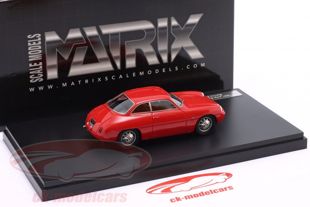 Matrix 1:43 Alfa Romeo Giulietta Sprint Zagato (SZ) year 1961 red