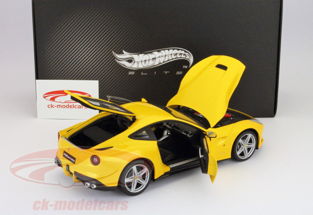 ホットウィールエリート .1/18フェラーリ F12ベルリネッタ イエロー