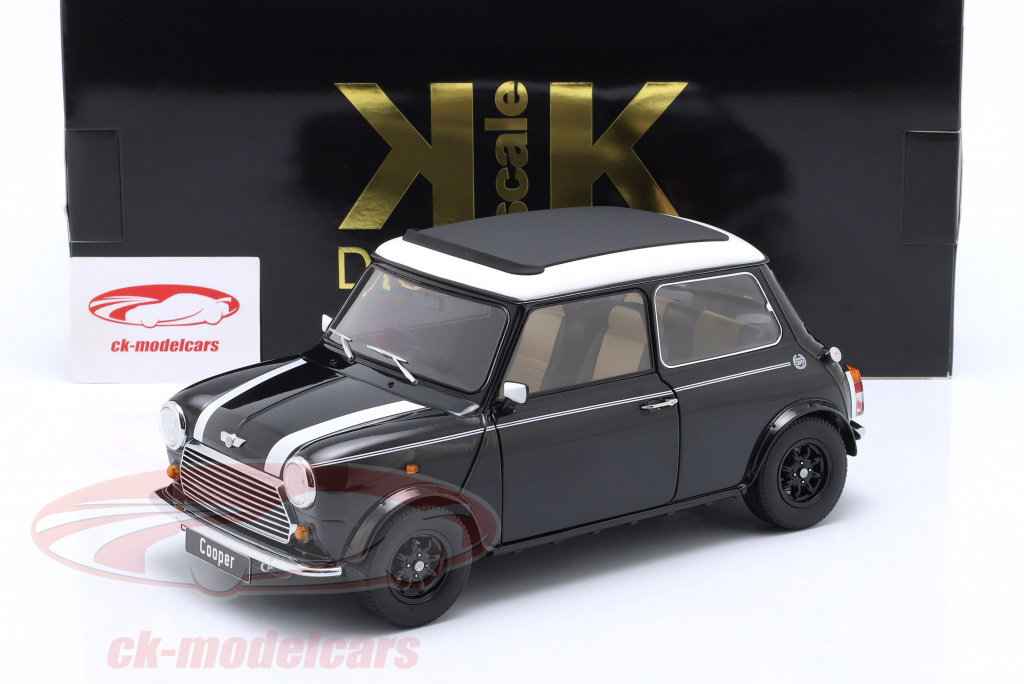 KK-Scale 1:12 Mini Cooper with sunroof black metallic / white RHD