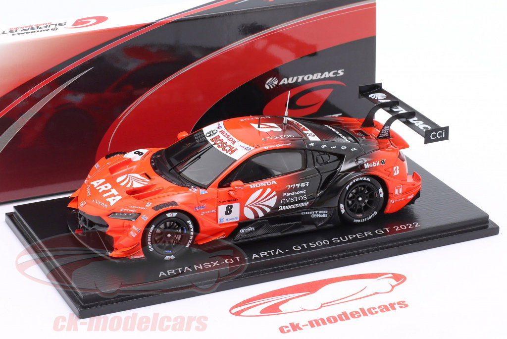 Spark 1:43 Honda NSX-GT #8 Super GT Series 2022 Nojiri, Fukuzumi