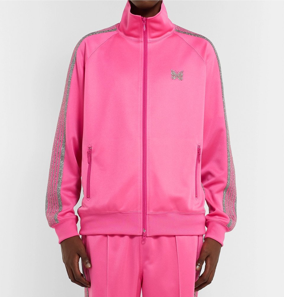 Needles - Glittered Webbing-Trimmed Tech-Jersey Track Jacket