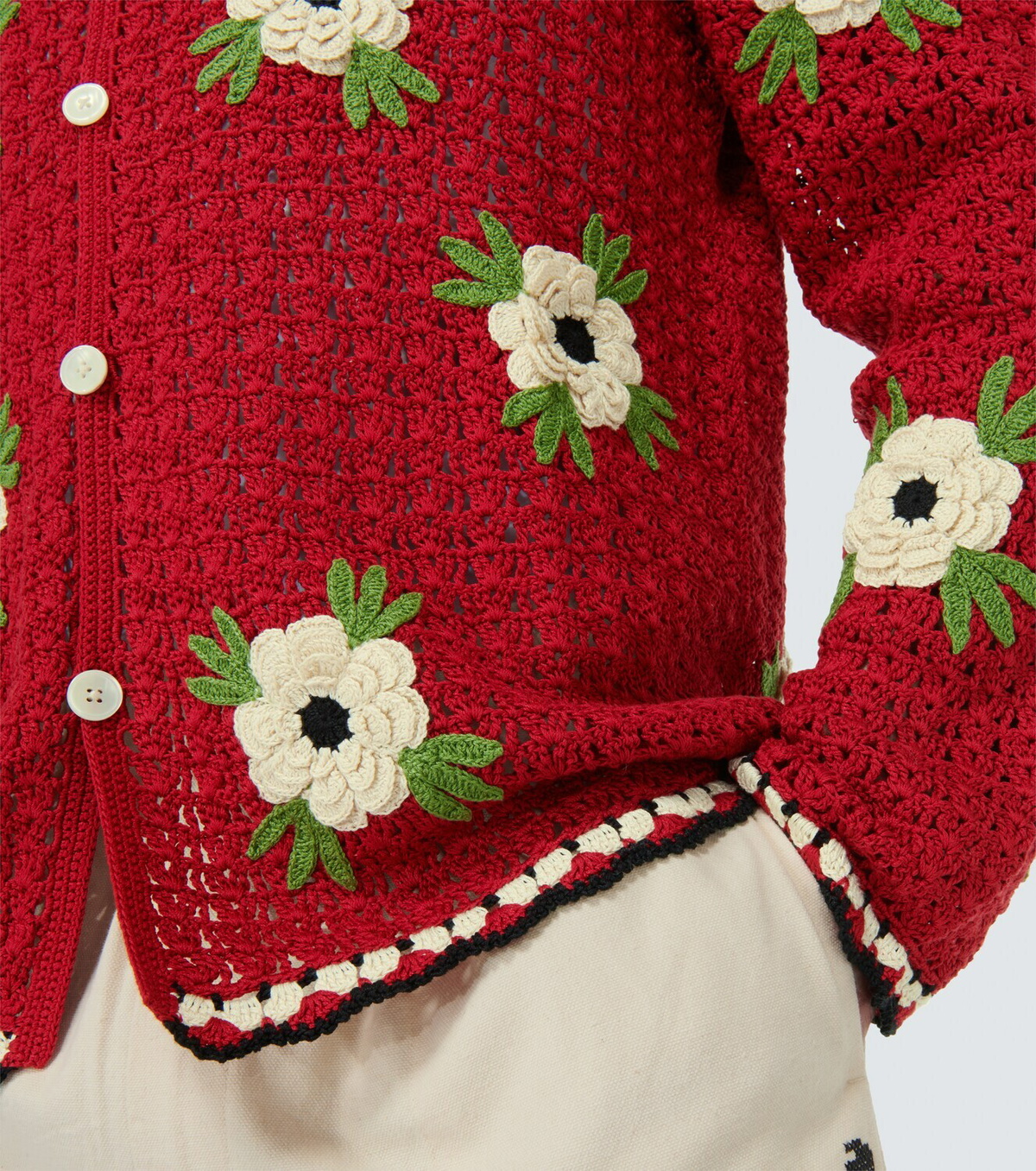 Bode Winchester Rose crocheted cardigan Bode