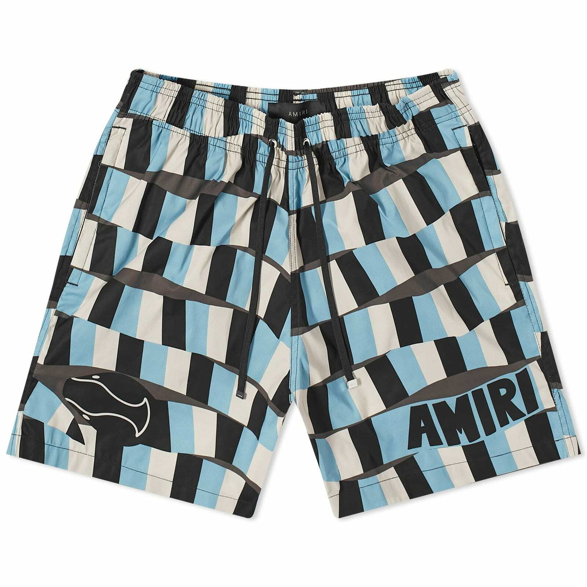 AMIRI Men's Checkered Snake Swim Shorts in Air Blue Amiri