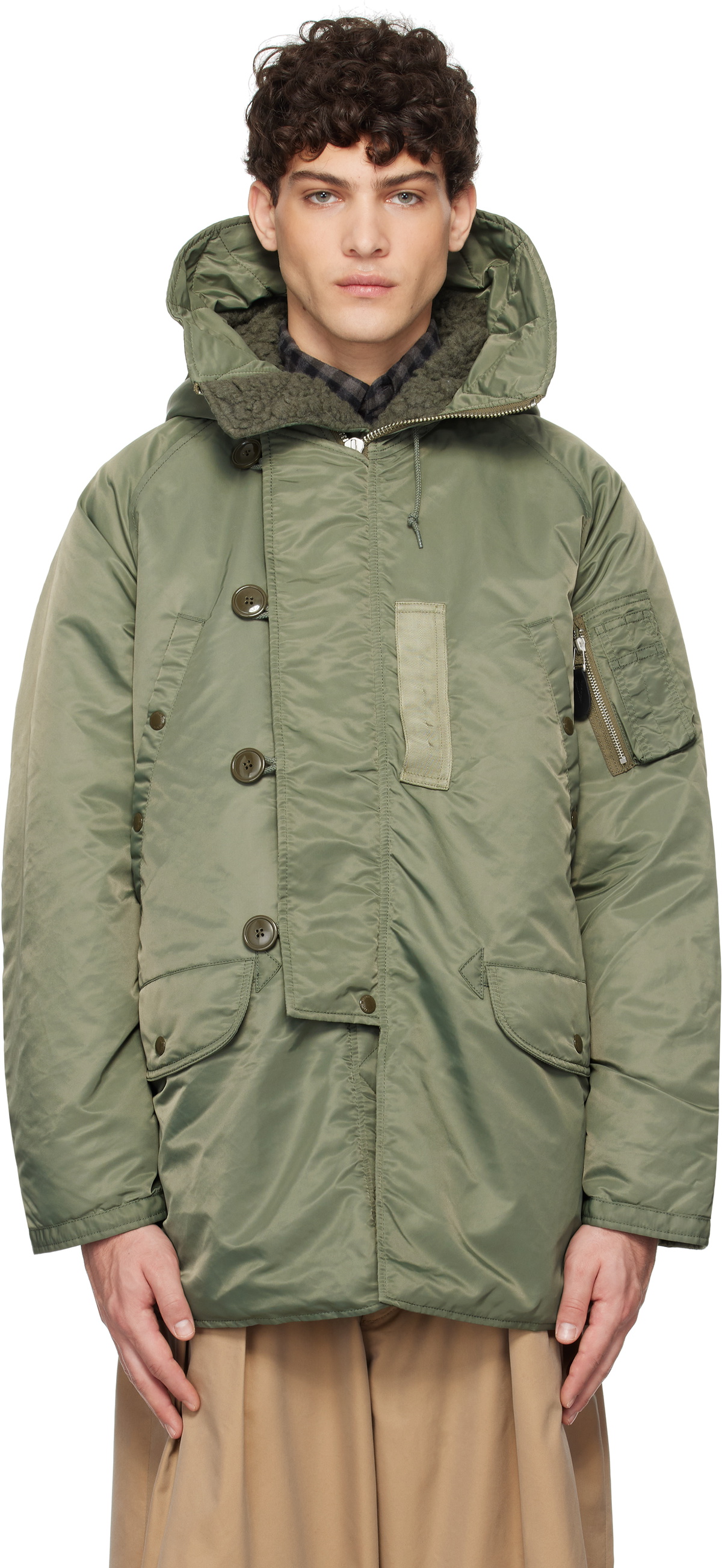 BEAMS PLUS Green MIL Type N-3B Down Jacket Beams Plus
