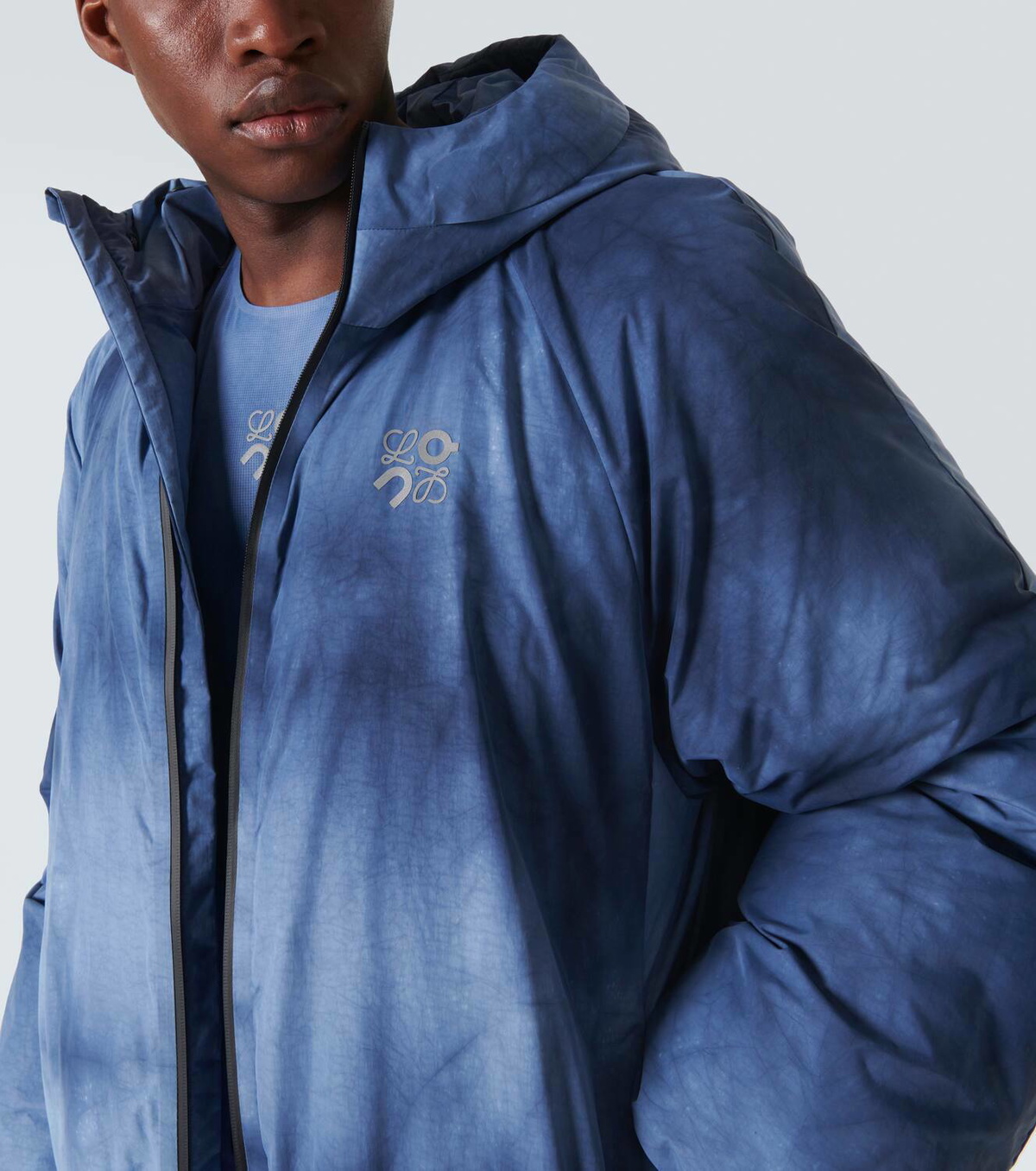 Loewe x On tie-dye technical puffer jacket Loewe