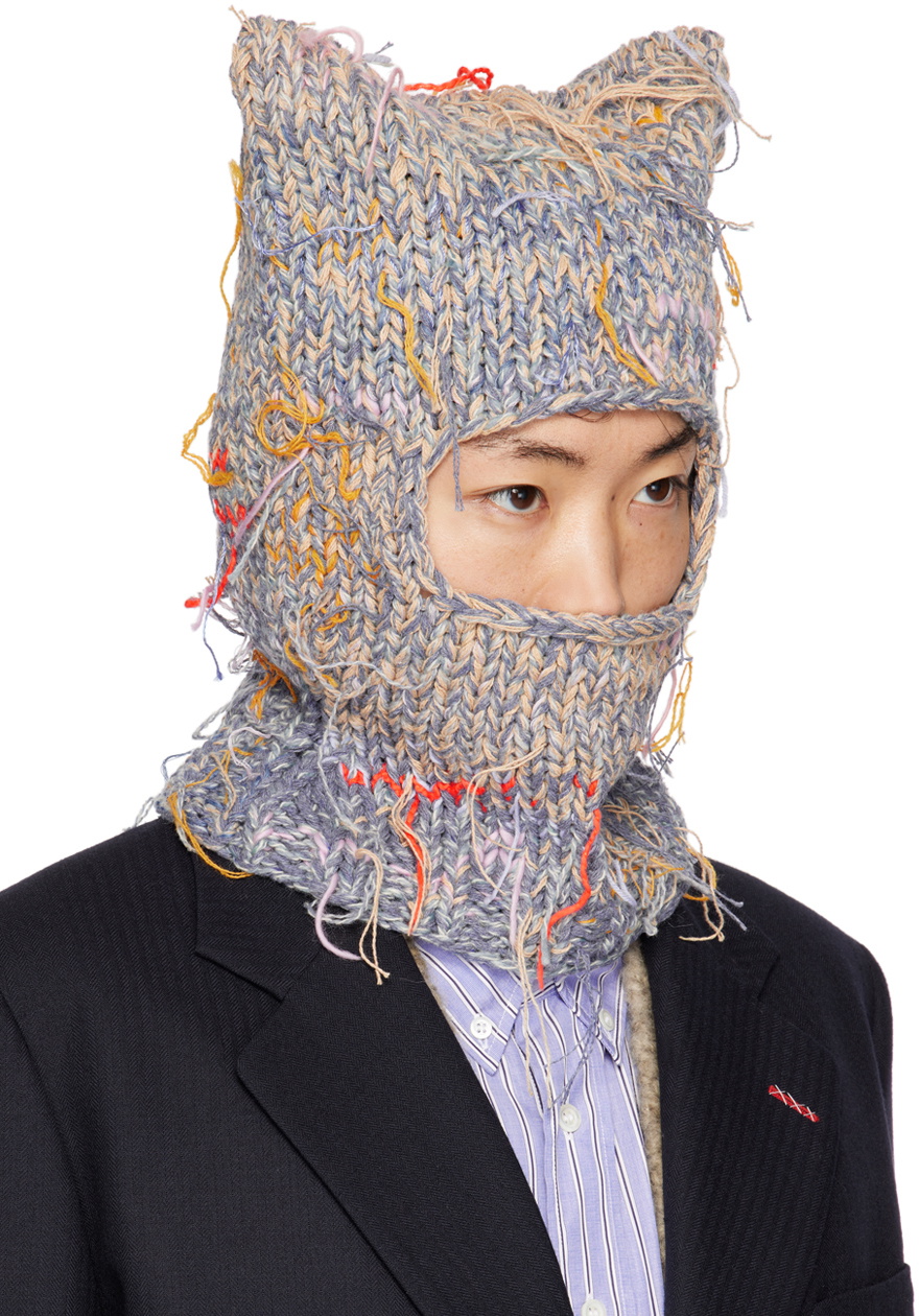 Maison Margiela Blue Handmade Balaclava Maison Margiela
