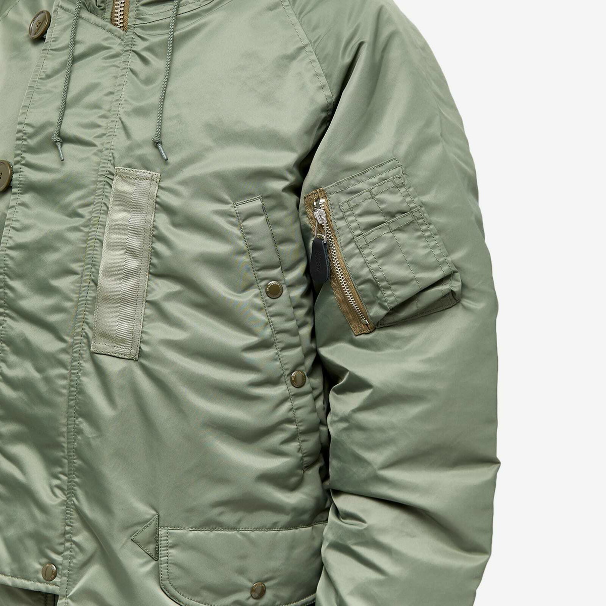 Beams Plus Men's MIL Type N-3B Down Jacket in Sage Beams Plus