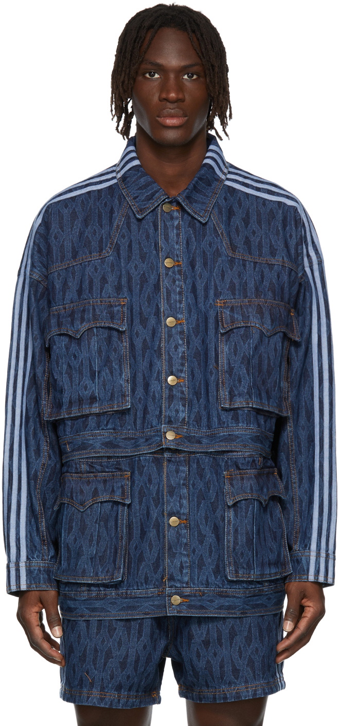 adidas x IVY PARK Blue Denim Monogram Track Jacket adidas x IVY PARK
