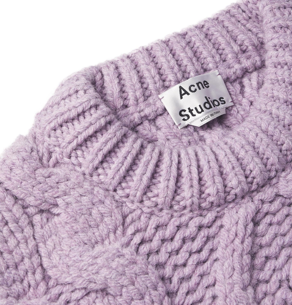 Acne Studios - Oversized Cable-Knit Sweater - Purple Acne Studios