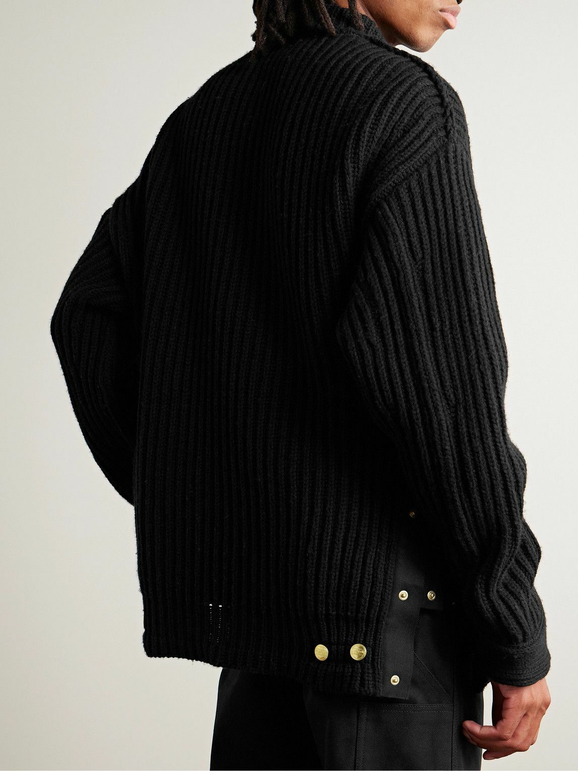 Sacai - Carhartt WIP Detroit Ribbed Wool and Nylon-Blend Sweater