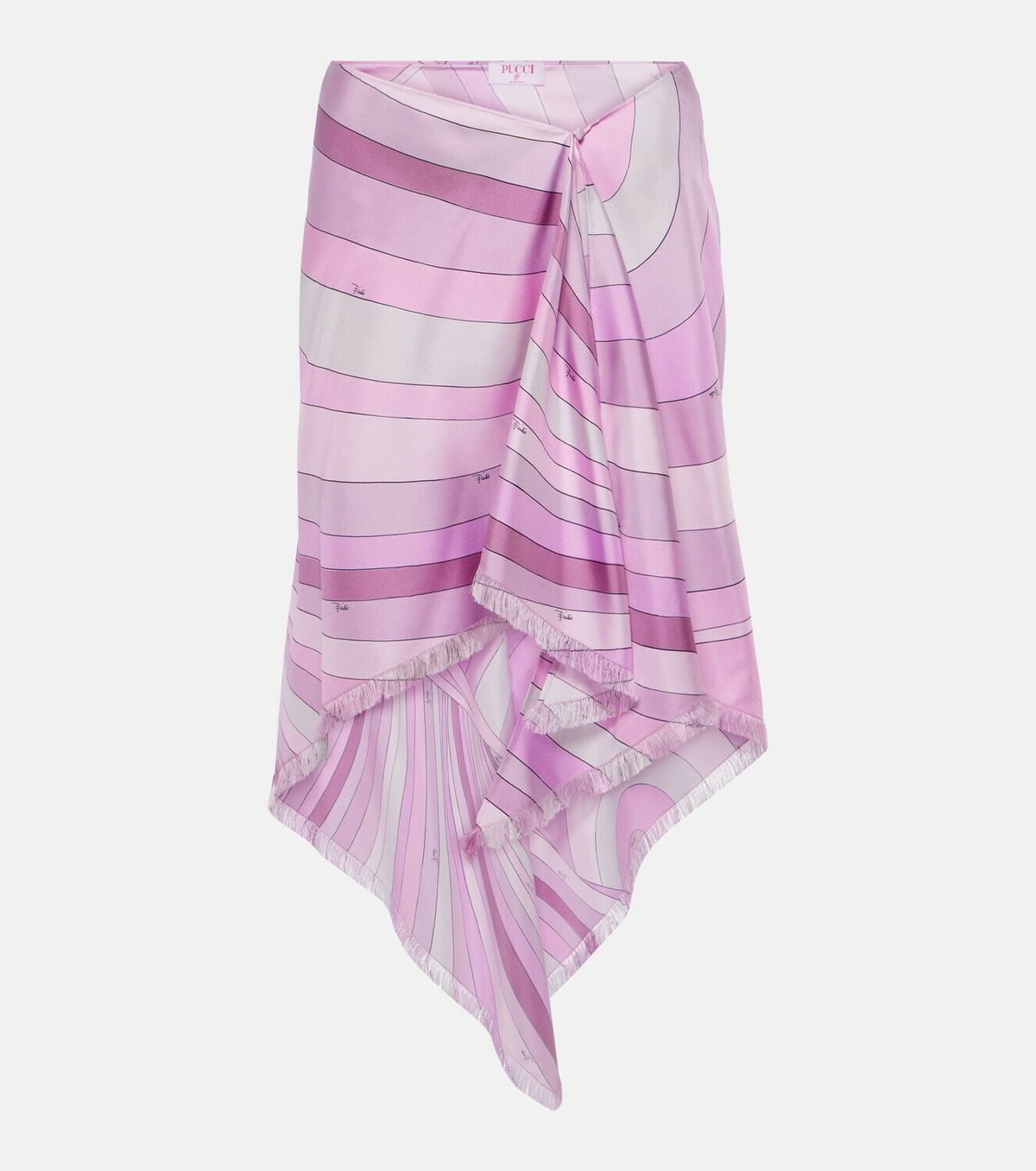 Pucci Iride asymmetric silk miniskirt Emilio Pucci