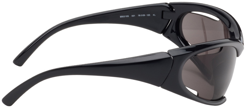 Balenciaga Black Dynamo Rectangle Sunglasses Balenciaga