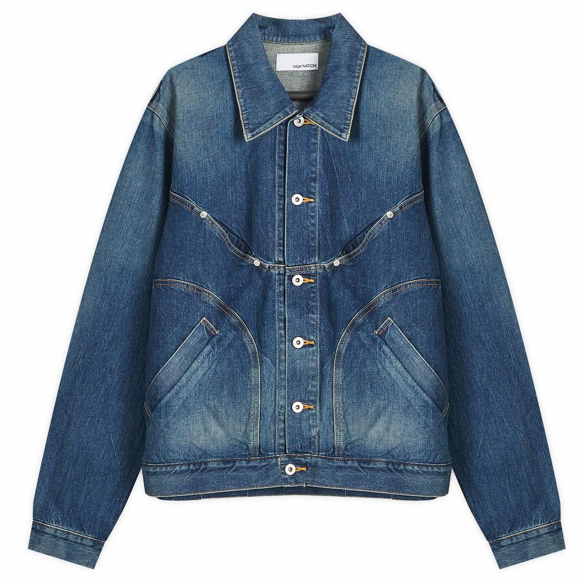 Sage Nation Men's Vintage Denim Jiji Jacket in Indigo Vintage Wash