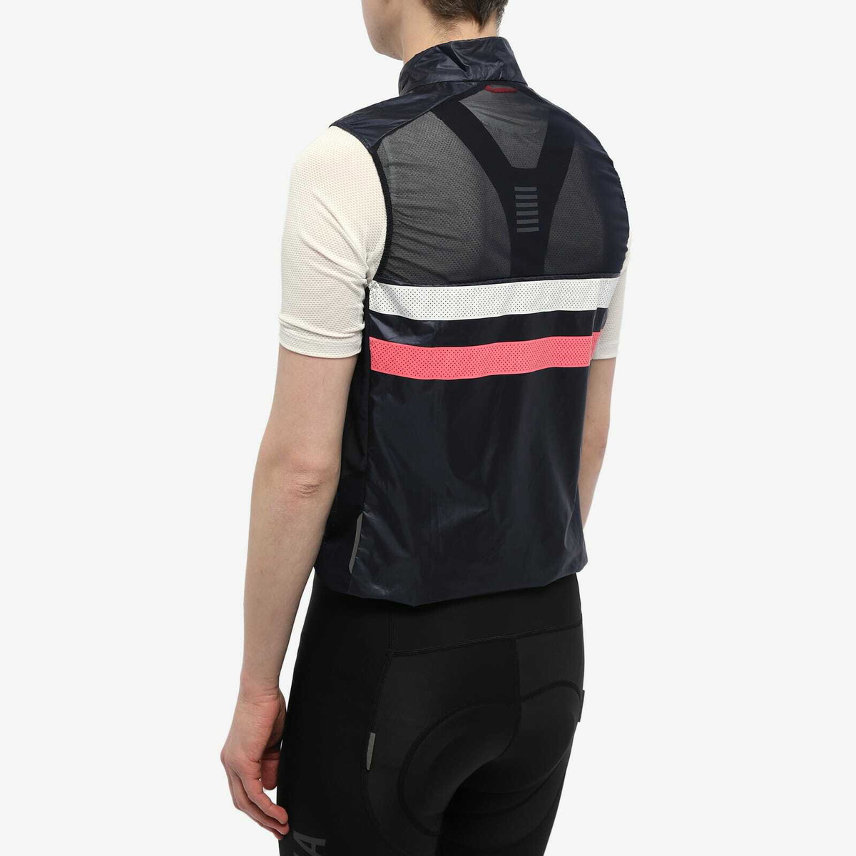 Rapha Men's Brevet Gilet in Dark Navy/Hi-Vis Pink/White Rapha