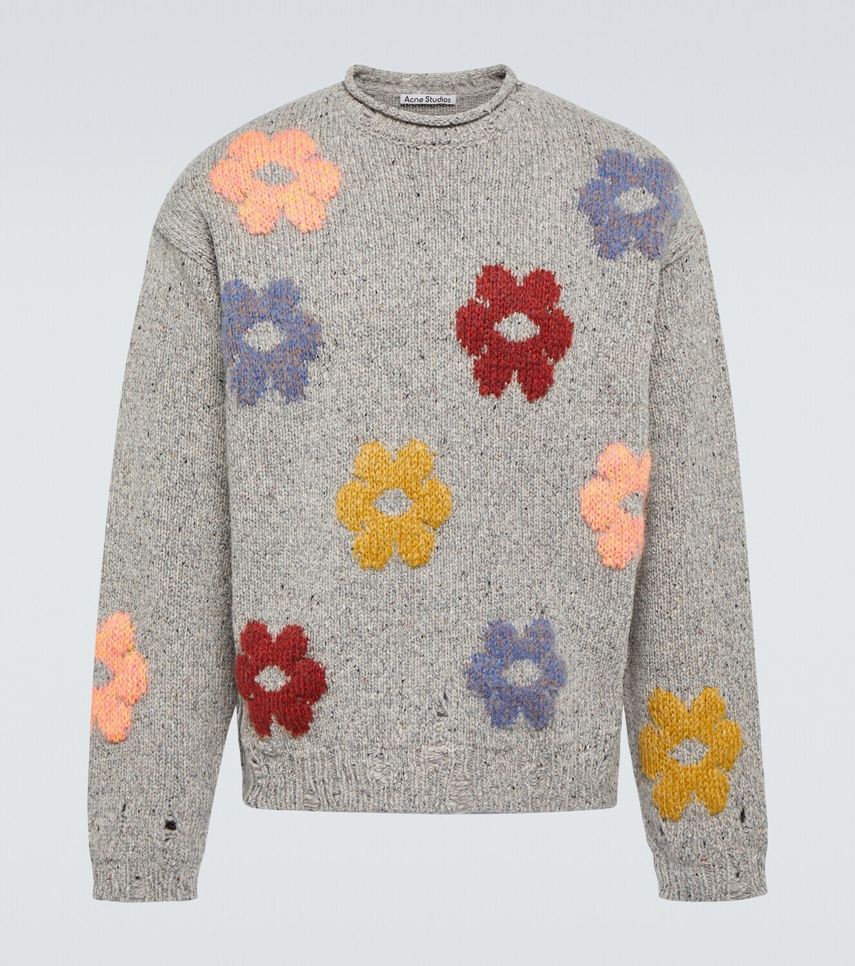 Acne Studios Floral wool-blend sweater Acne Studios