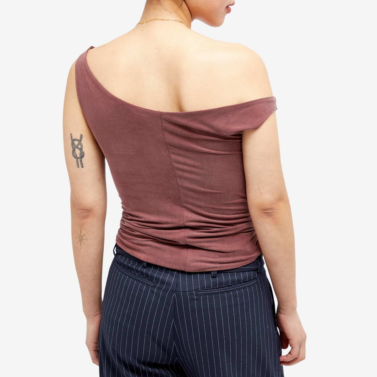 Peachy Den Women's Kylie Cupro Top in Hot Choc Peachy Den