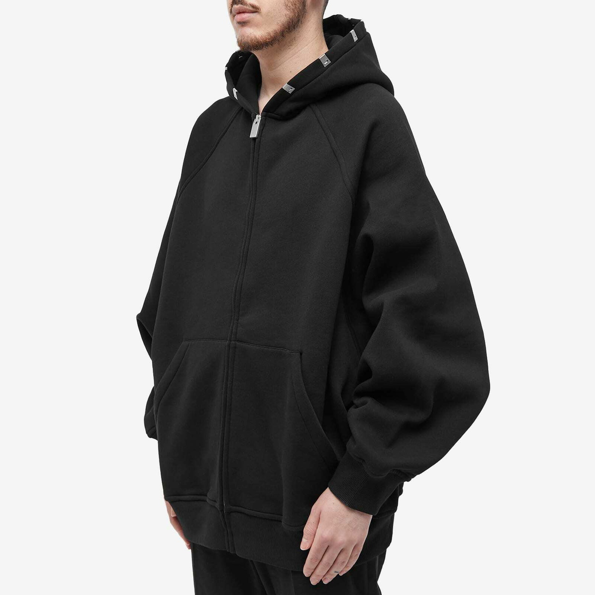 1017 ALYX 9SM Men's Lightcap Zip Hoodie in Black 1017 ALYX 9SM