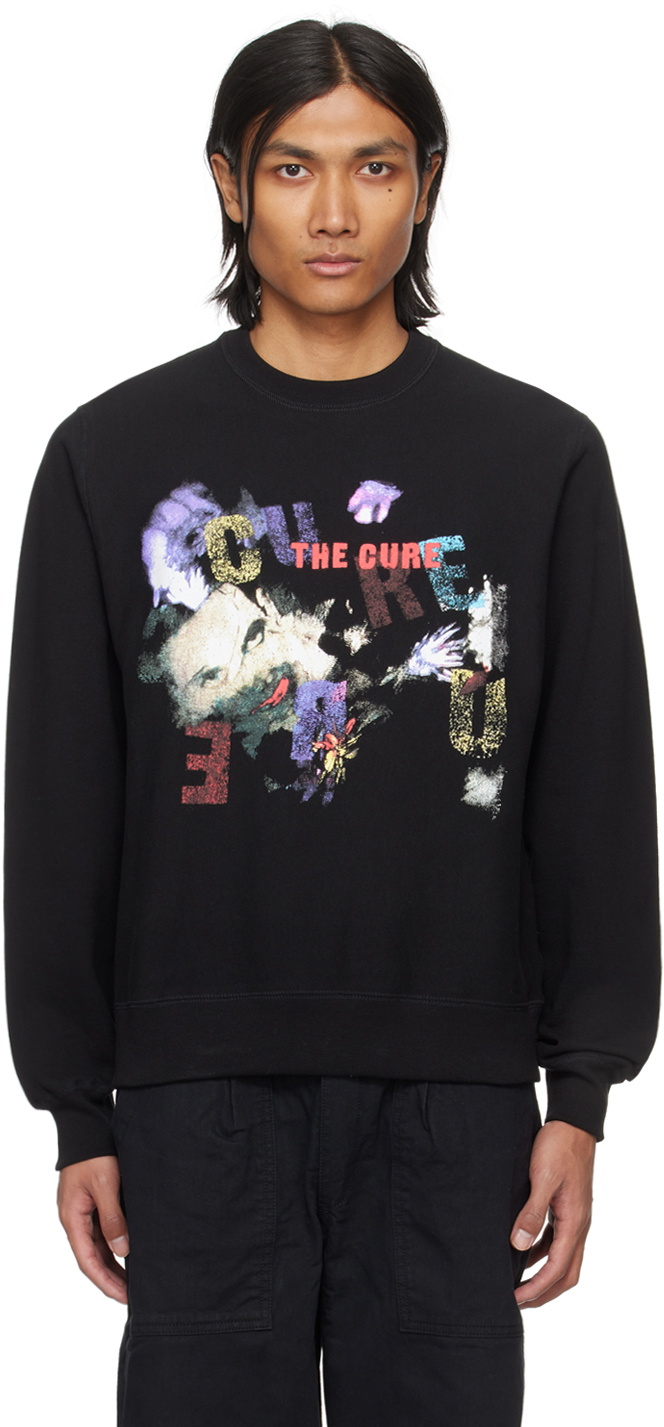 Noah Black Seed Stitch Collar Sweatshirt Noah NYC