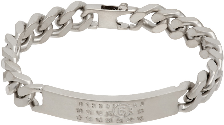 MM6 Maison Margiela Silver Classic Chain Bracelet MM6 Maison Margiela