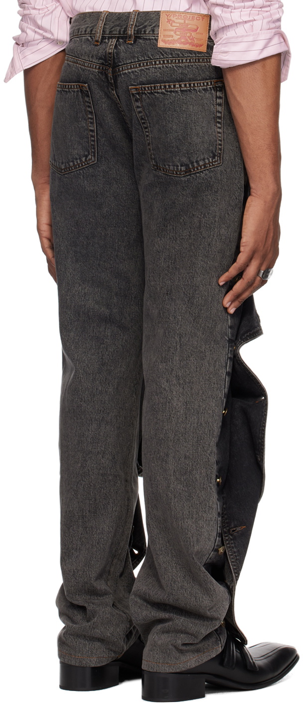 Y/Project Black Snap Off Jeans Y/Project