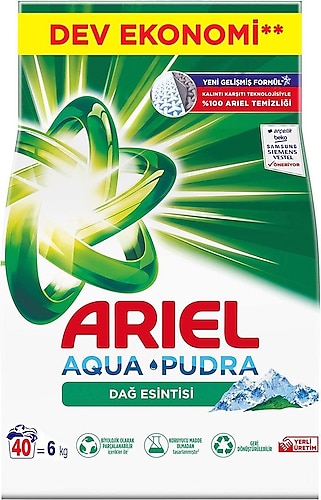 Ariel Dağ Esintisi Beyazlar için 6 kg Toz Deterjan Fiyatları