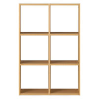 無印良品 スタッキングシェルフセット 3段×2列 ウォールナット材 幅82