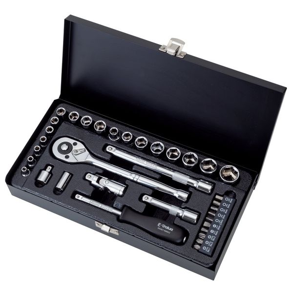 藤原産業 EーValue ソケットレンチセット 35pcs ESRー2335M 1個（直送
