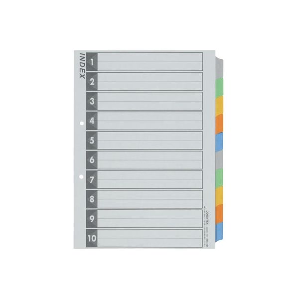 ジョインテックス インデックスA4S 5色10山 50組 D026J-10Y10 1箱