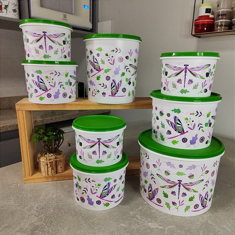 Tupperware Kit 8 Peças Tupper Caixa Libélula - Mãe, Casei e Agora