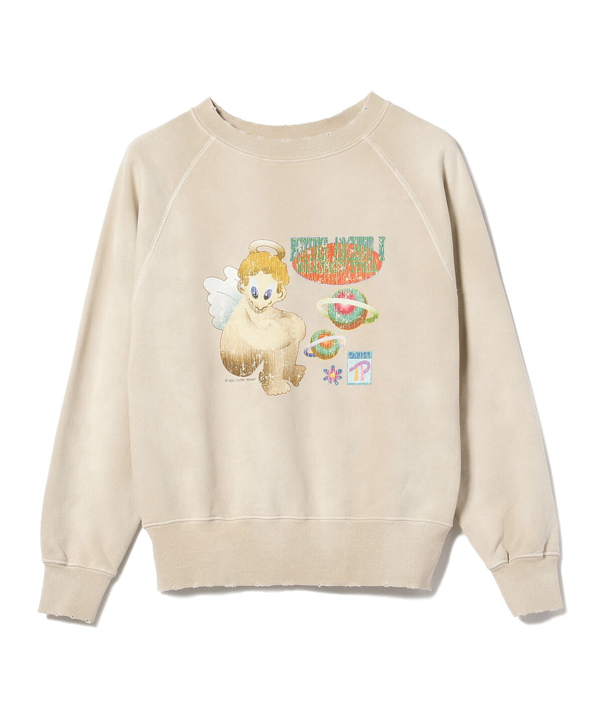 BEAMS TAPPEI × FUTURE ARCHIVE / DAMEGE BEAMS Y PRINT CREWNECK