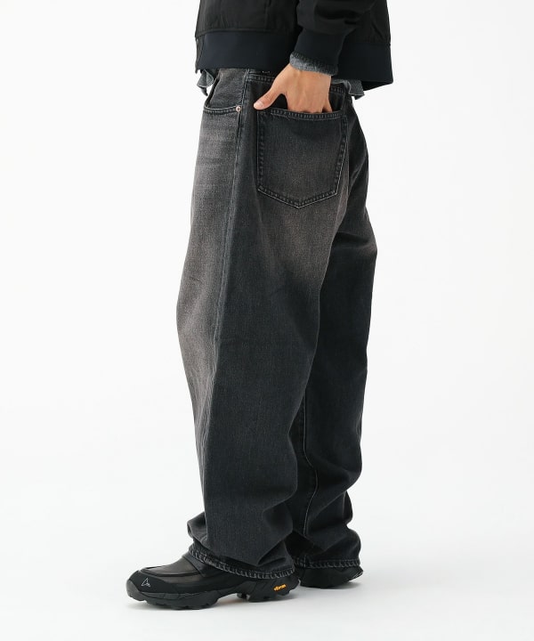 TSY ORIGINAL WIDE STRAIGHT DENIM BLACK L