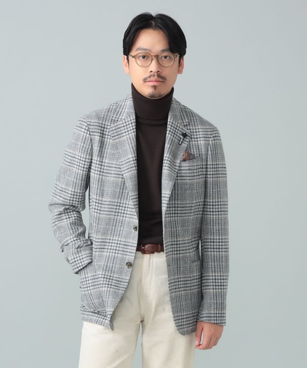 BEAMS F（ビームスF）LARDINI / ROMA ウールカシミヤ グレンチェック