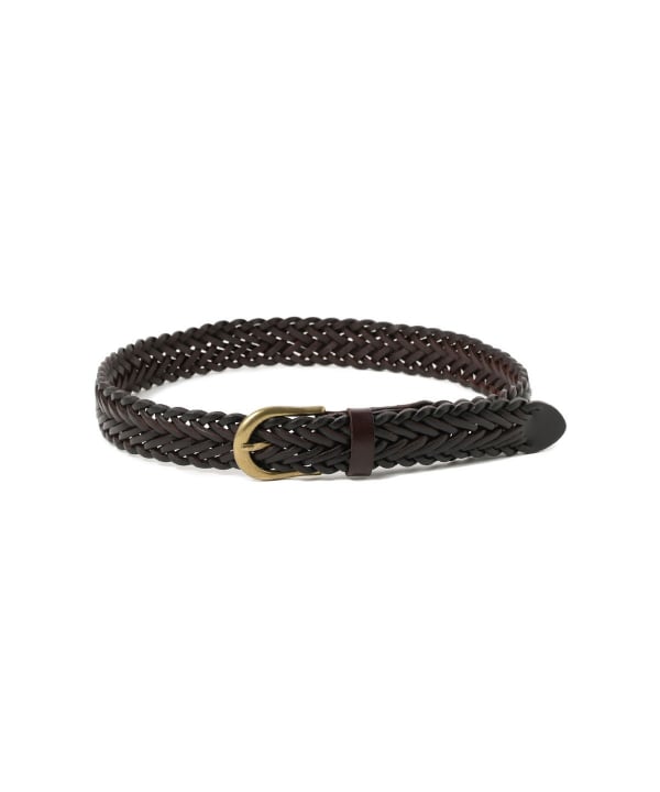 BEAMS PLUS（ビームス プラス）Leather Mesh Belt（ファッション雑貨